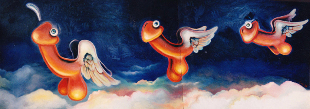 PAINTING - 3 FLYING DICKS