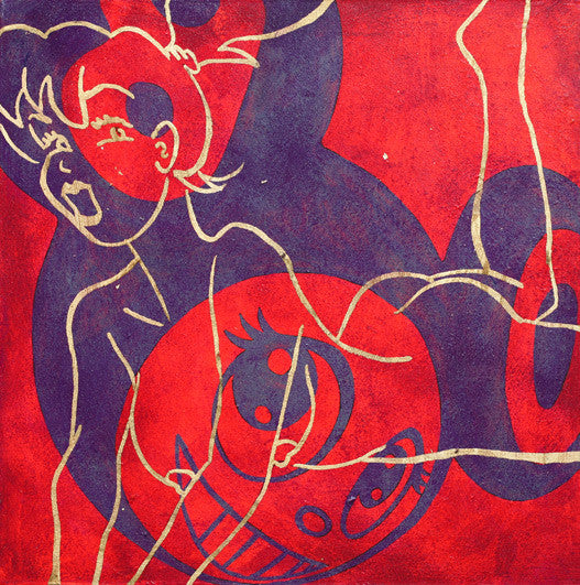 PAINTING - NAUGHTY RAT RED