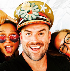 "astro night glow" disco hat