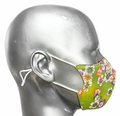 summer "lights" mask - CHERRY BLOSSOM/ORANGE NEON BOWIE - SIZE S