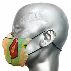 summer "lights" mask - PALMS/COCKTAILS - SIZE S