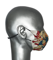 summer "lights" mask - TATTOOED MAN/DARK CACTUS - SIZE M