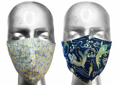 Copy of summer "lights" mask - JAPANESE KOI/JAPANESE DAISY - SIZE M