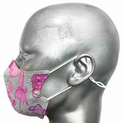 summer "lights" mask - PARIS FASHION/PINK DOTS - SIZE S