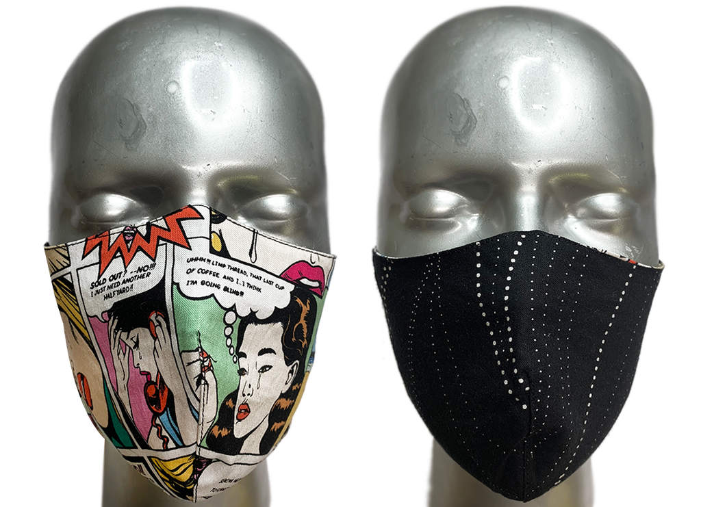 summer "lights" mask - POP ART/B&W ABORIGINAL - SIZE M