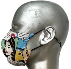 summer "lights" mask - POP ART/B&W ABORIGINAL - SIZE M