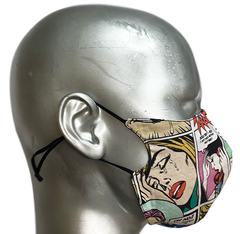 summer "lights" mask - POP ART/B&W ABORIGINAL - SIZE M