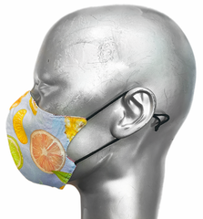 summer "lights" mask - TUTTI FRUITI/ORANGE ZIGZAG - SIZE S