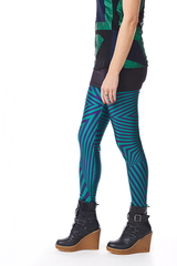 LEGGING - GREEN & PURPLE PSYCHEDELICS