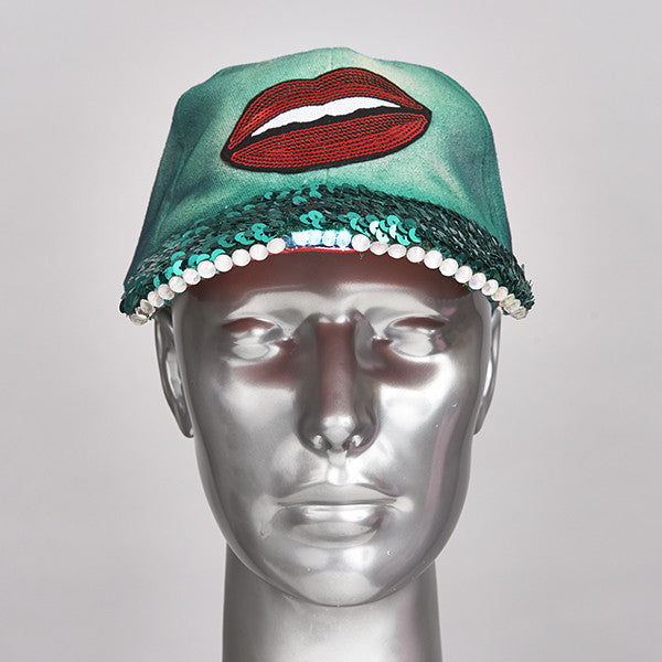 "hot lips" L.E.D light Party cap