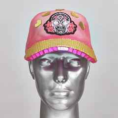 "pink skull" L.E.D light Party cap