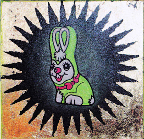 PAINTING - EASTER GREEN BUNNY