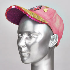 "pink skull" L.E.D light Party cap